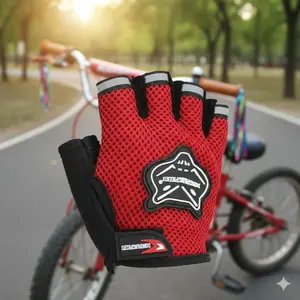 Breathable Anti-Slip Fingerless Cycling Gloves: Lightweight, Durable Unisex Design for Mountain Bike, Road Racing & Summer Outdoor Sports. Hand Protection Gear, Comfortable & Stylish Half Finger Gloves.