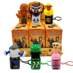 Tung Tung Sahur Mystic Stick Sentinel Keychain Italian Voice Fidget Toy with Flashing Light Viral Stress Relief Gift for Adults Kids Portable & Compact Design