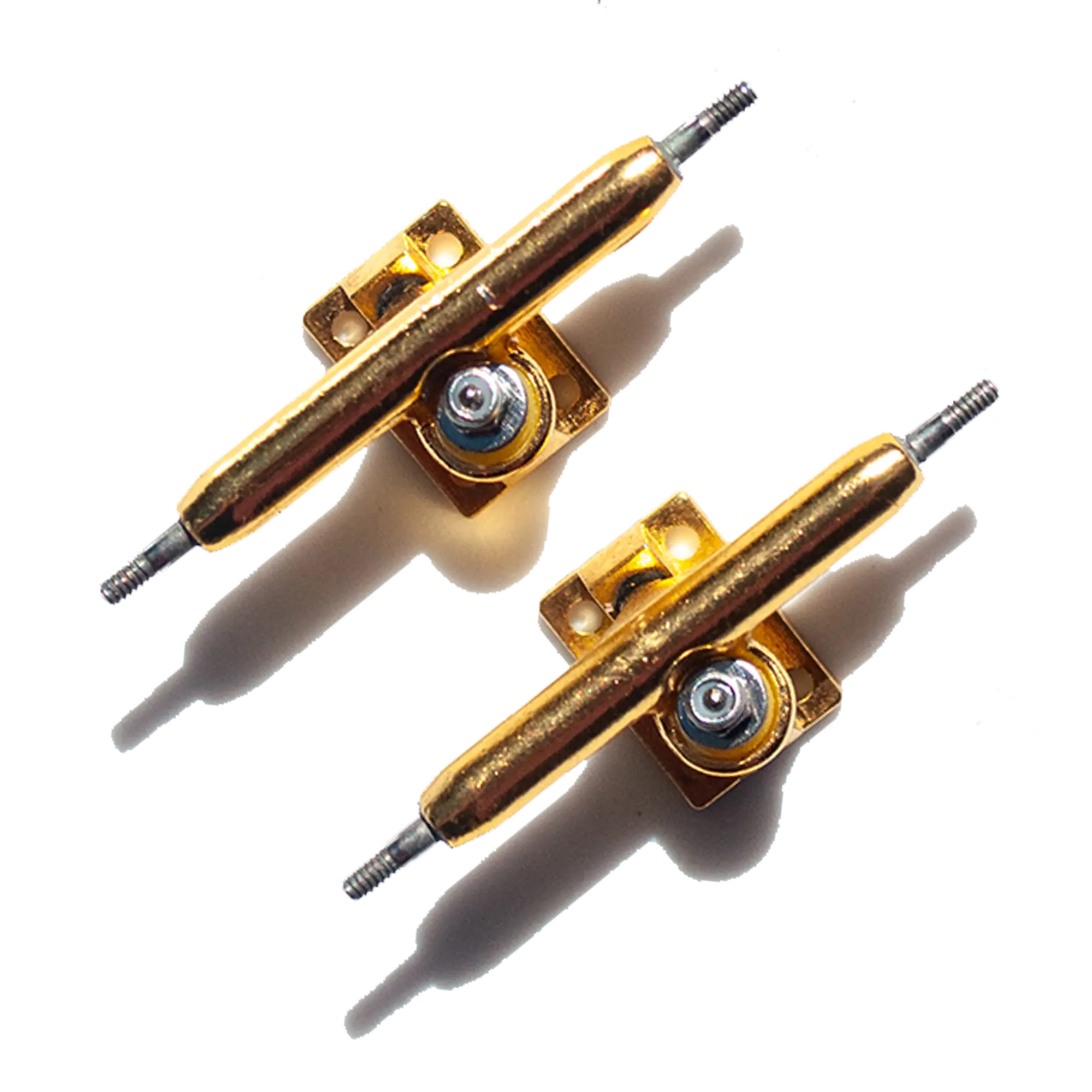 LC BOARDS FINGERBOARD TRUCKS GOLD PRO SHAPED WITH LOCK NUTS