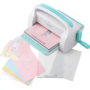 VEVOR Manual Die Cutting Embossing Machine, Portable Cut Machines, 9 inch Opening Scrapbooking Machine Full Kit Included, For Arts Crafts, Scrapbooking, Card Making and Crafting, White