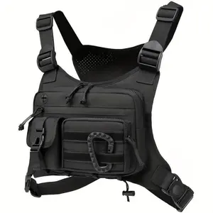 Tactical Chest Bag for Men - Durable EDC Crossbody Pack with Phone Holder, Adjustable Strap - Running, Hiking, Outdoor Adventure Gear - Multi-Pocket Design, Secure & Stylish Magnetic Gym bicycle unique Powerful Off-Road Electric