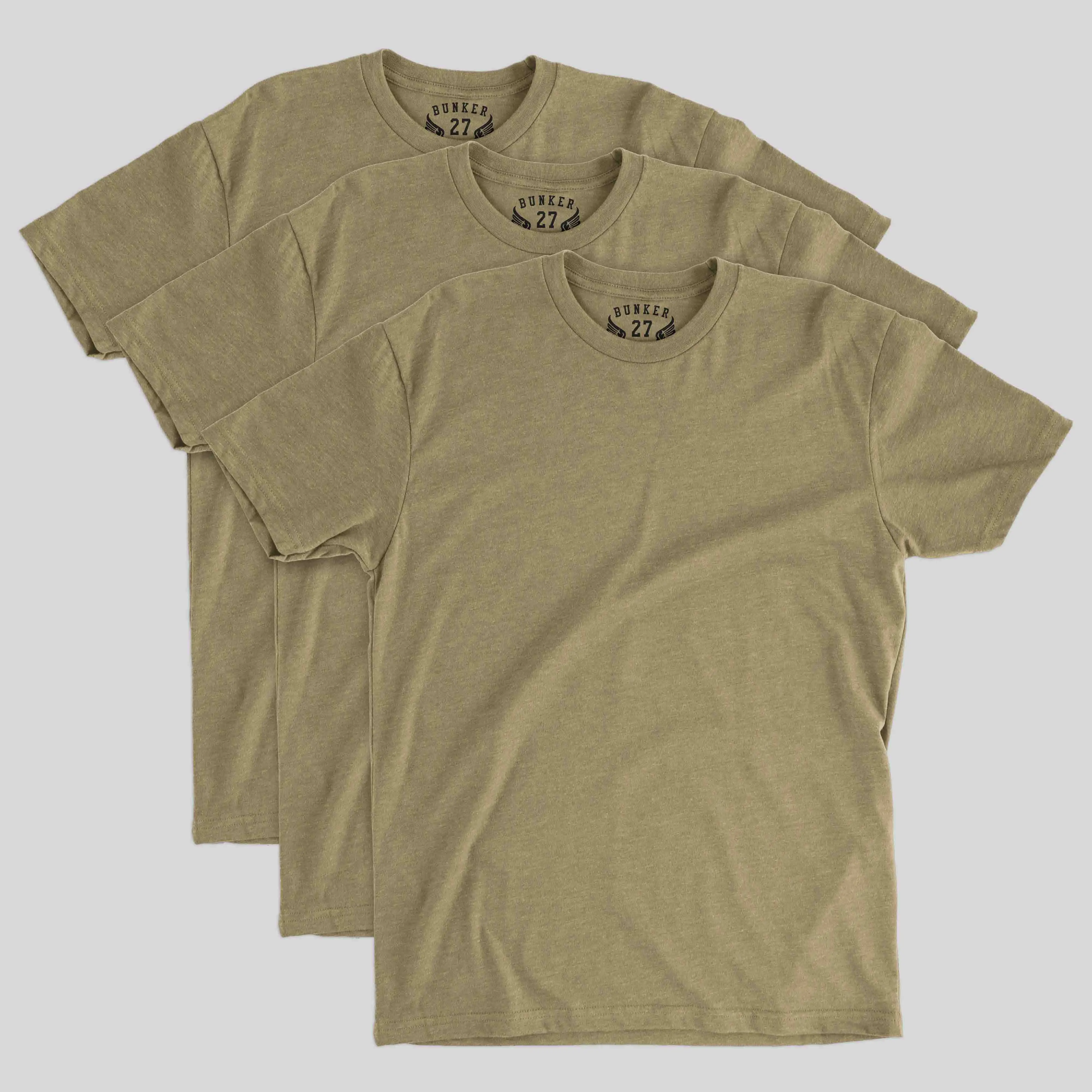 3 Pack Bunker 27 Coyote Brown T-Shirt AFI 36-2903