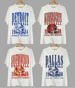 Vintage All Teams Football T-Shirt, Unisex Game Day Sports Tee, Classic Football Graphic Shirt, Fan Apparel, WHITE T-Shirt