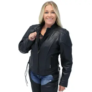 Vented Eagle Leather Jacket for Women #L356VZ (XS-2X)