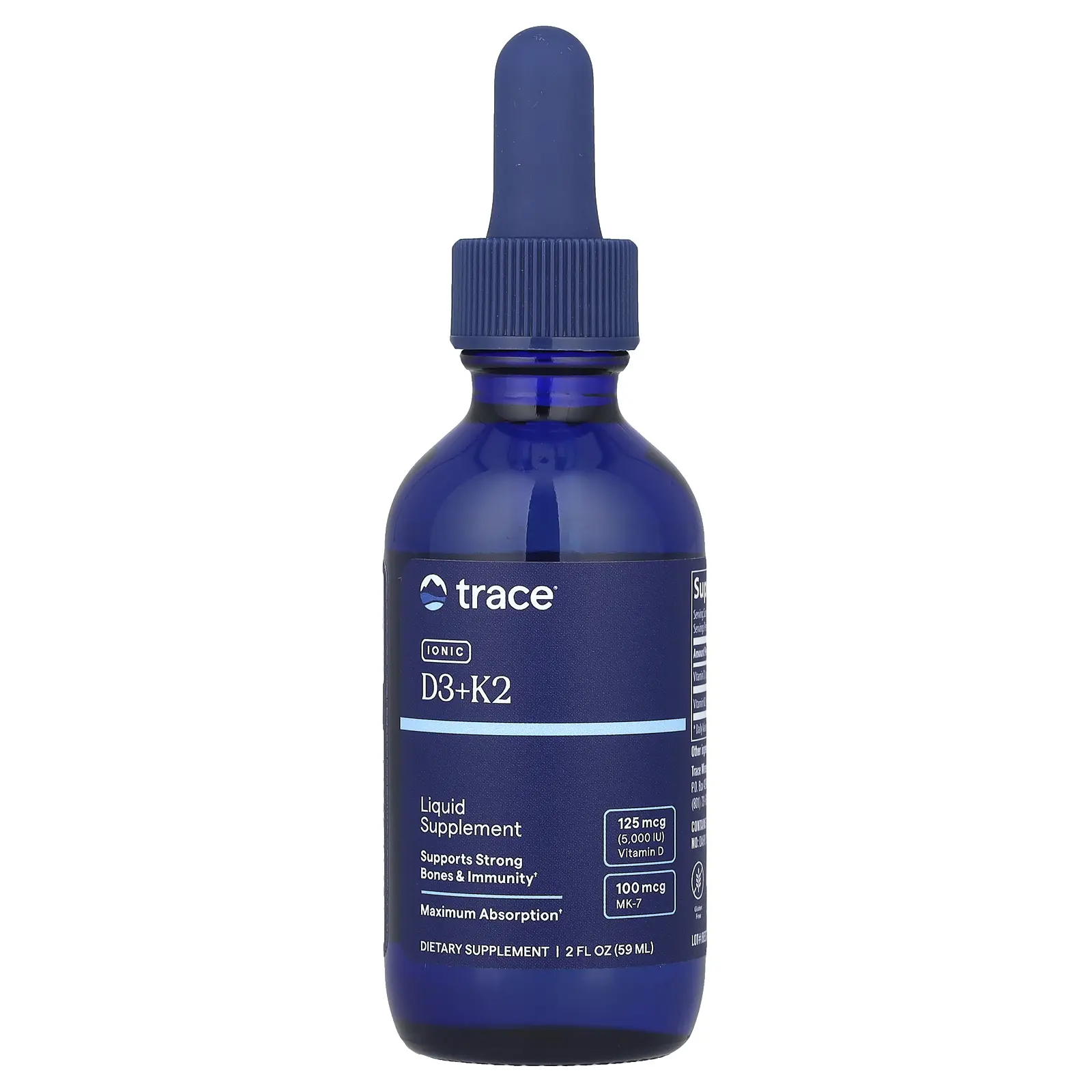 Trace Ionic D3 + K2, 2 fl oz (59 ml) Trace Ionic D3 + K2, 2 fl oz (59 ml)