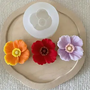 Yumei Mold - Round, Perfect for candle, soap, and clay projects, perfect for crafts, home decor, weddings, birthdays, Valentine's Day, and Thanksgiving gifts - including materials for candle making, resin art, and delicate petals