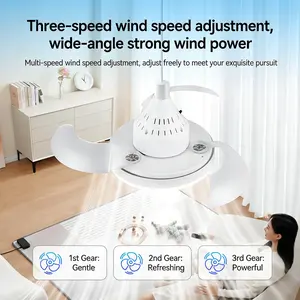 30w Invisible Fan Pendant Light E27 Screw Base, Multi-Function Remote Control Fan Lamp, Adjustable Brightness, Smart Timer, Energy Saving