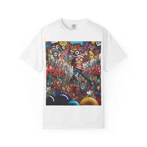 Where's Waldo? Crowd Scene Illustration T-Shirt | Retro Puzzle Character Print