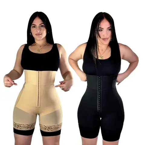 3-bones Triple breasted High-waisted Elastic Body Black Shapewear Womenswear Underwear Comfort Basic Compression Spandex Buckle Fajas Colombianas Shaper