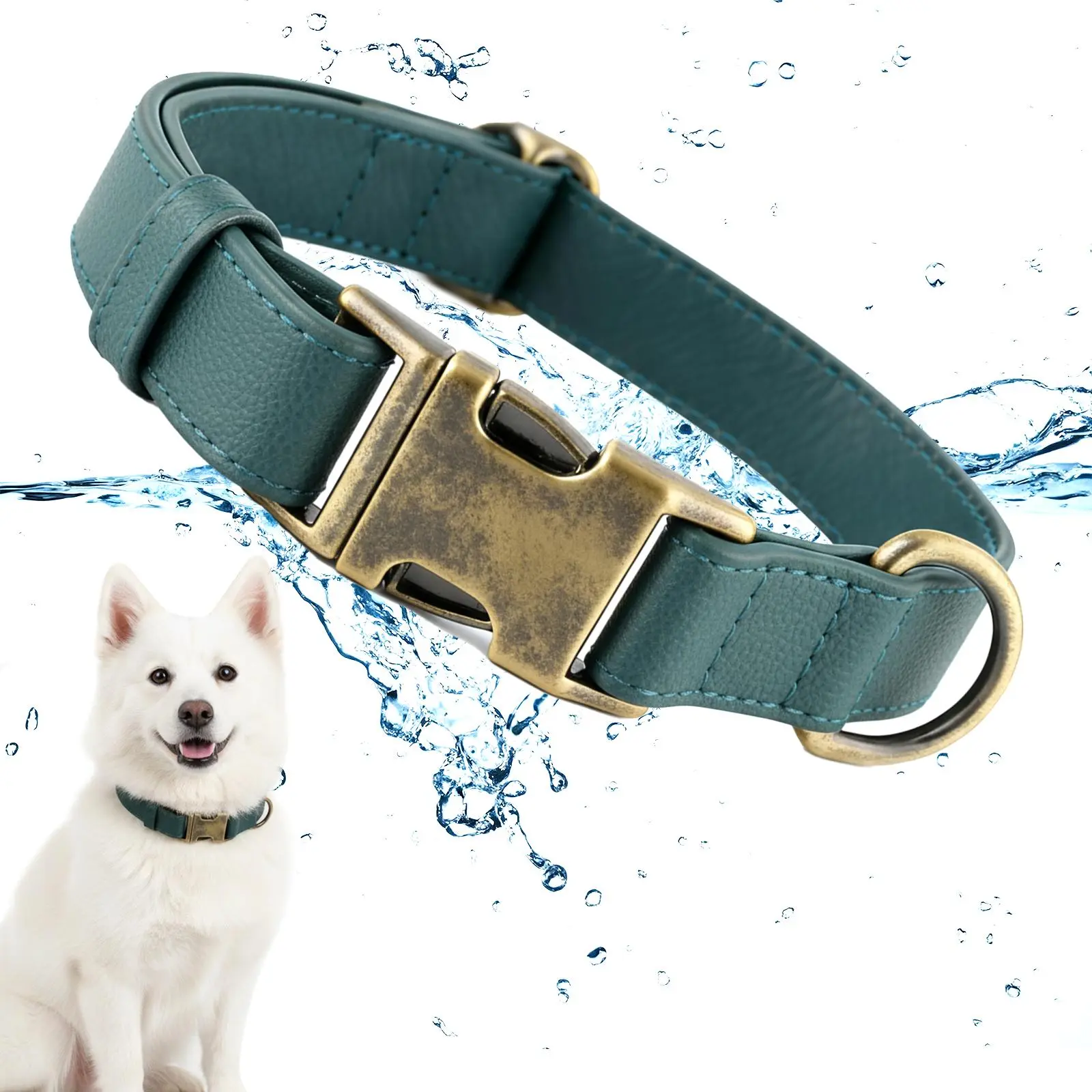 Waterproof Silicone Dog Collar Soft Durable Odor Free Adjustable Pet Collar for Small Medium Large Dogs