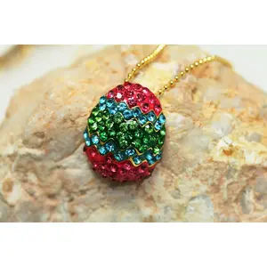 Rhinestone Easter egg Pendant