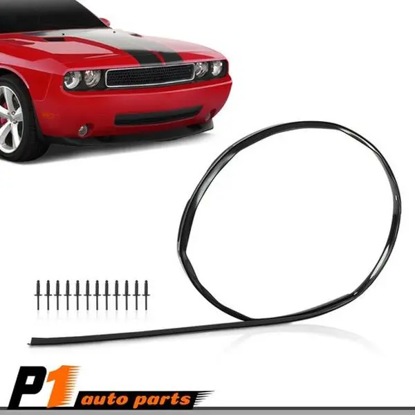 Front Bumper Hood Rubber Seal with Rivet Parts, Direct-Fit Auto Replacement Part for 2008-2022 Dodge Challenger Car Vehicle