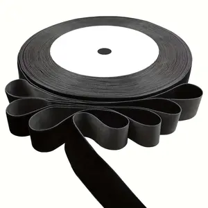 Velvet Ribbon 2.54 Cm X 22.86 M, Vintage Nylon Velvet Ribbon with Spool, Ideal for Gift Wrapping, Bouquets, Wedding Decorations, Gift Wrapping Supplies