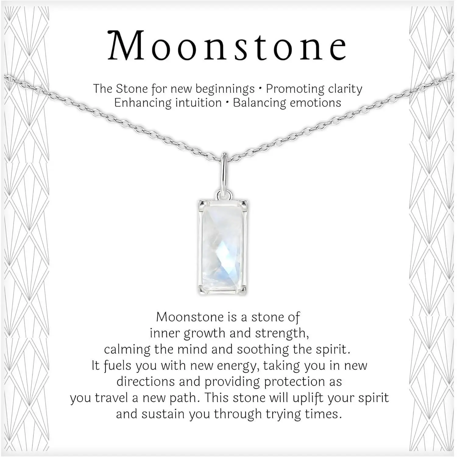 Women's Handcrafted Sterling Silver Rainbow Moonstone Gemstone Necklace - Hypoallergenic Spiritual Casual Jewelry, Meaningful Birthday Gift for Adults, Affordable Engagement Wear