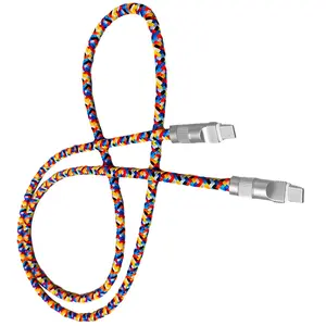 1pc Phone Lanyard Data Cable, Phone Accessory, Neck Strap Phone Cord 1.2m, Wrist Strap Phone Cord 0.3m, Compatible with Type-C Port 240w PD Interface