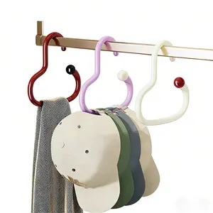 Hangable，Decorative Circular Hook - Stylish Curved Wall Hook with, Multi-Purpose Hanger for Coats, Bags & Towels, Durable Smooth Plastic Hook for Bedroom, Bathroom & Entryway, Modern Home Decor Organizer Hangable