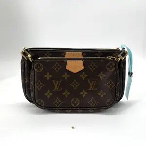 Pre-owned Louis Vuitton Monogram Crossbody Bags LV Multi Pochette Accessories Khaki