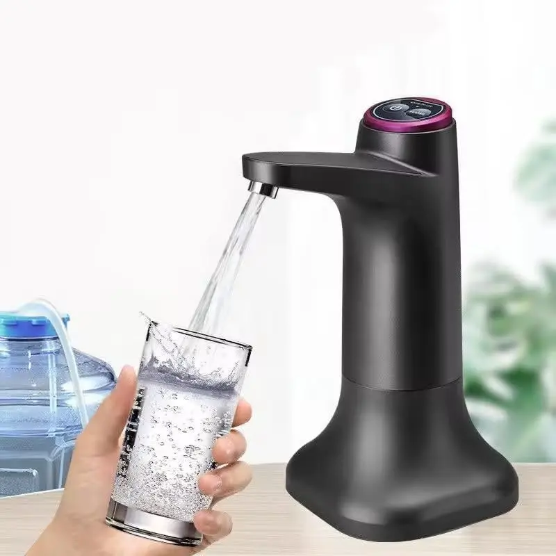 USB Rechargeable Water Dispenser with Detachable Base for 5 Gallon Bottles - Portable Dispenser with 1200mAh  -  and Automatic - Ideal for Home, Office, and Outdoor Use (Tabletop Black)
