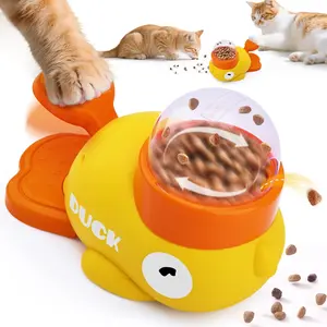 Stop Gulping, Start Thinking! Duck-Shaped Slow Feeder Puzzle Toy - 2-in-1 Treat Dispenser & IQ Trainer for Dogs & Cats, Reduce Bloating, Boredom, Healthy Eating for Small/Medium Pets