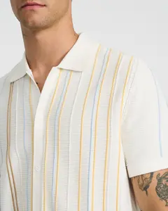 Express Textured Cotton Striped Sweater Polo