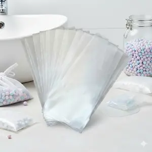 Biodegradable PVA Fishing Mesh Bags Kit, Eco-Friendly Dissolvable Bait Pouches, Coarse Bait Throw Packs Tangle-Free Tackle Set, Fresh Saltwater Use, 7x14cm 50/100pcs