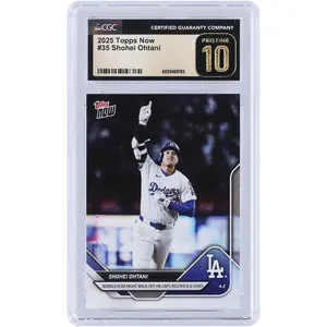Shohei Ohtani Los Angeles Dodgers 2025 Topps Now Bobblehead Night Walk-Off HR Caps Record 8-0 Start #35 CGC Authenticated Pristine 10 Card