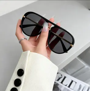 Gold Trim Pilot Sunglasses for Women| UV400 Y2K Shield Shades| Perfect for Spring Sunshine & Wedding Season Outfits