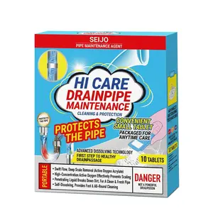 Drain Cleaning Tablets – Fast Foaming Sink & Pipe Cleaner, Breaks Down Grease & Odors, Easy Drop-In Solution for Kitchen, Bathroom & Toilet