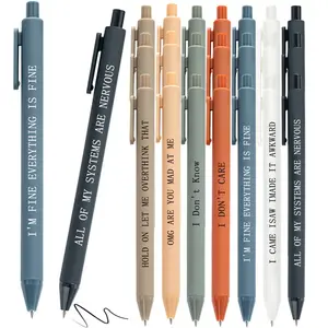 21 Pcs Funny Mental Health Ballpoint Pens, Anxiety Overthinking Pens with Relatable Quotes, Bulk Office Supplies for Coworkers, Cute Plastic Inspirational Pens Gift Set for Women & Men, Unique Pens, Writing Pens, Office Stationery Supplies