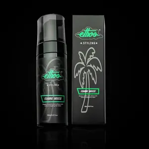 Ethos Styling Mousse - Foaming Mousse for Curly Hair, Hydrating with Shine and Frizz Control for Men