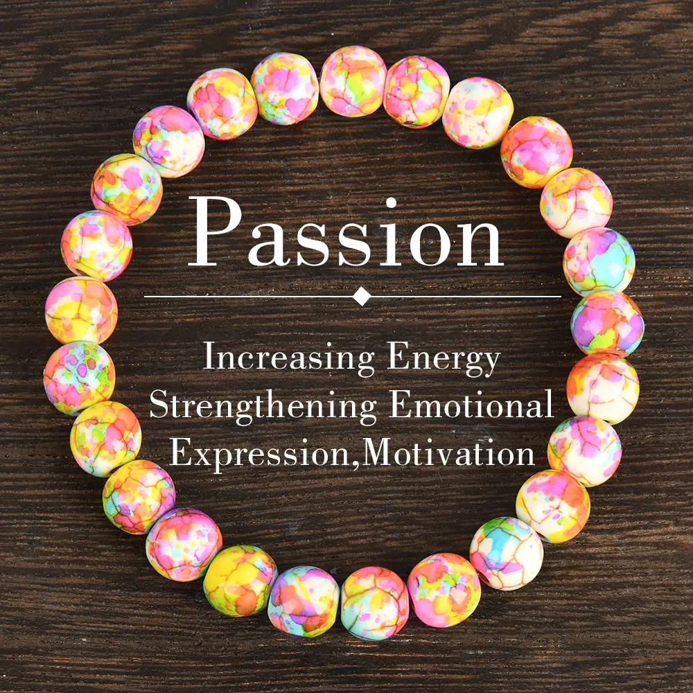 Sea Sediment Jasper Crystal Bracelet: Natural Stone Bracelet Handmade Gift For Men And Women, Brings Serenity & Luck - Infused With Energy，Bring Vitality Passion summerwins