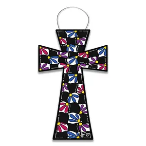 Spring Floral Cross Door Hanger