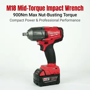 Milwaukee M18 FMTIWF12 900Nm 1/2 Inch Wrench For Heavy Truck & Trailer Repair professional power tool 4-mode drive control nut-busting torque