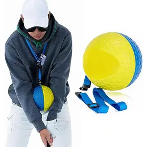 Golf Swing Training Aid Ball, Swing Corrector with Lanyard for Impact Precision & Consistent Swings, Ideal Golf Training Equipment for Men Women Juniors High-Density PU Foam