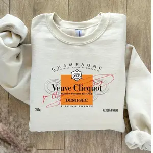 Champagne Veuve Sweatshirt, Unisex Champagne Crewneck Tennis Shirt Champagne Gift Bridal Shirt Bachelorette