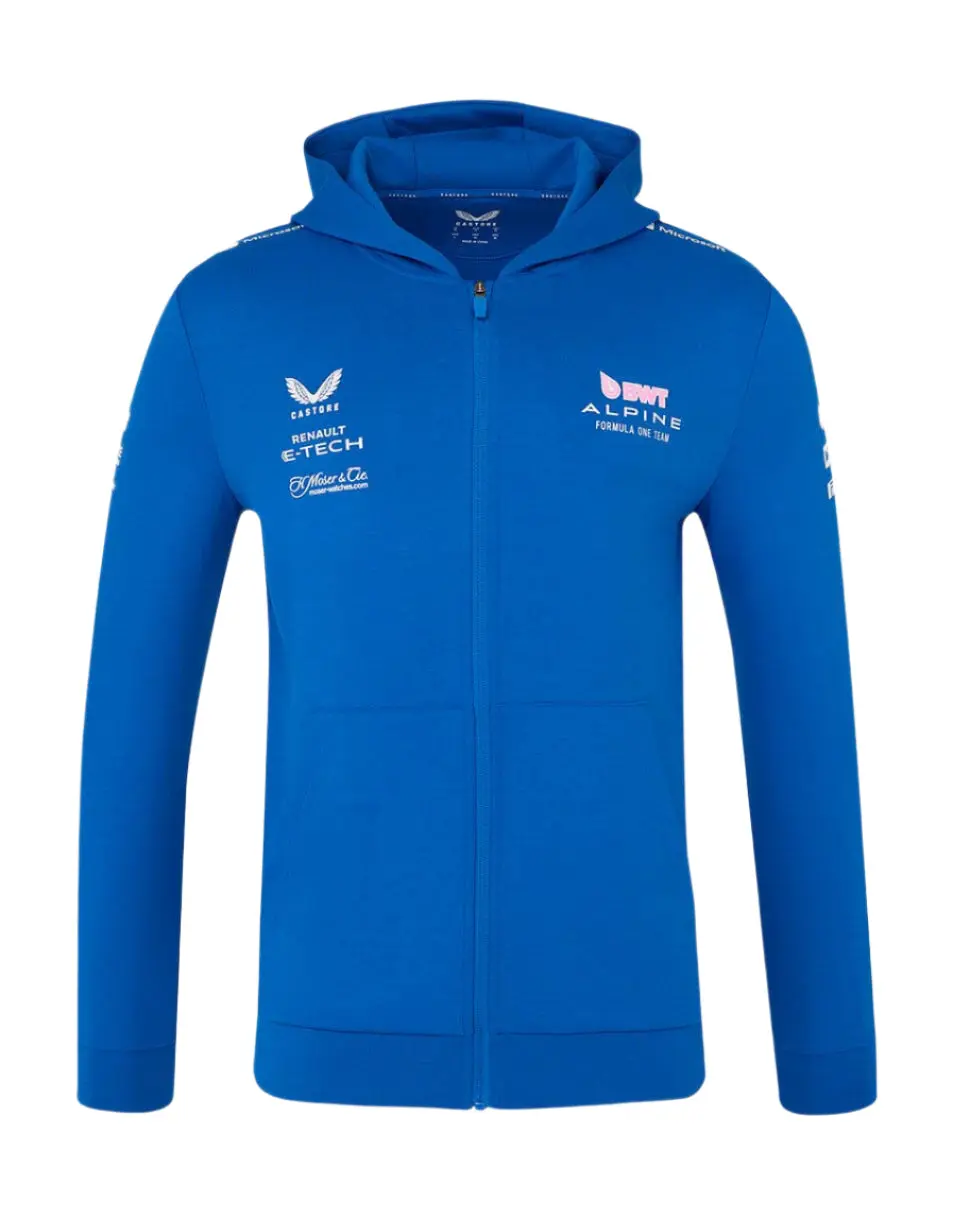 Alpine Racing F1 2025 Team Full Zip Hoodie - Lapis Blue