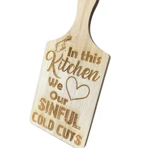 Ed Gein Sinful Cold Cuts Funny Cutting Board Kitchen Decor Bamboo Laser Engraved Netflix Monster In This Kitchen We Love Our Sinful Cold Cuts