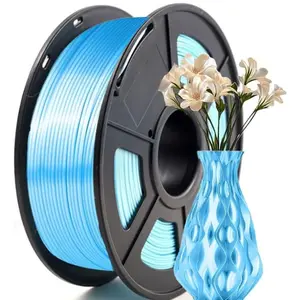 Silk Pla 3D Printer Filament, 1.75mm 250g, Dimensional Accuracy +/- 0.03mm, Suitable for Most Fdm 3D Printers black