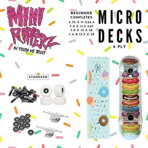 Mini complete skateboard deck 6.75-7.75 deck sizes