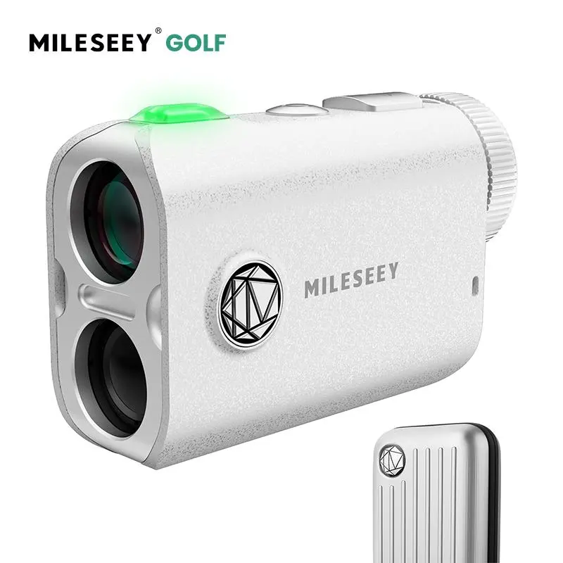 Mileseey PF1 Compact Pocket-Sized Golf Rangefinder, Golf Accessory with 1000yd Rechargeable Laser, Slope On/Off, Flag Lock Vibration, IP65 Waterproof, 7.5° Wide View Lens, Laser Scan Mode