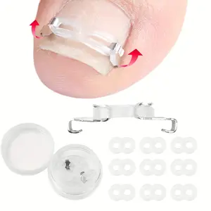 Easy-To-Use Nail Care Set, Nail Grooming Kit, Includes 1 Nail Clipper, 10 Rubber Bands, 2 Nail Hooks, Ideal for Nail Maintenance & Toe Nail Care