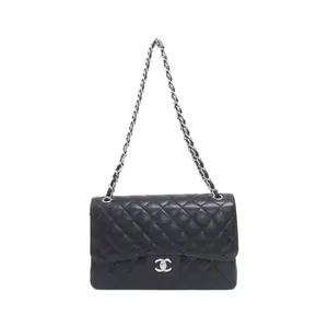 Pre-owned CHANEL Calfskin Shoulder Bags Grained Calf Shoulder Bag