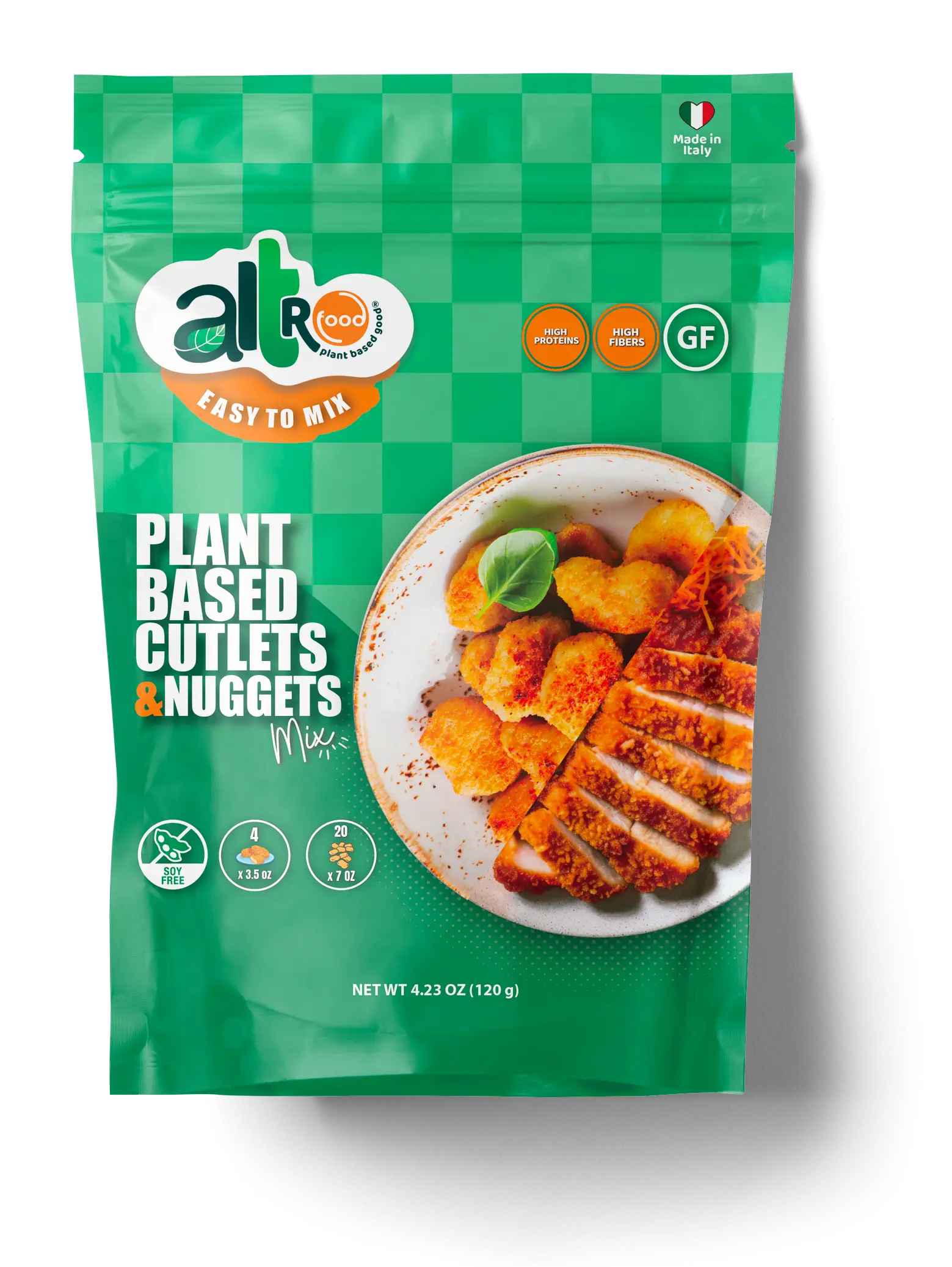 Altrofood Plant-Based Cutlets & Nuggets, Made in Italy, High Protein, Dairy Free, Soy Free, Gluten Free