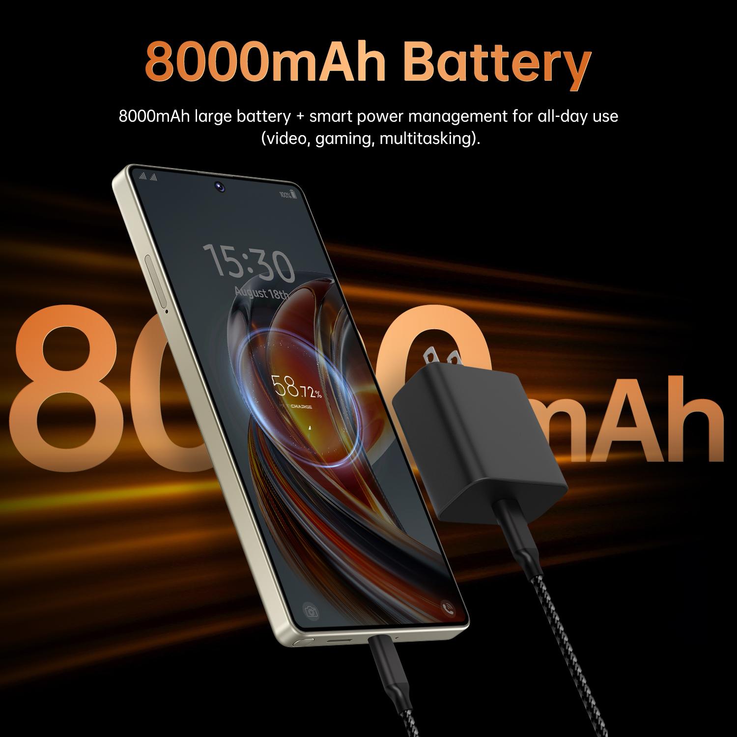 2026 Latest S26 Ultra 5G Android 15 Phone, 12GB+512GB, 6.99" HD Display, 78MP+108MP Dual Cam, 8000mAh, Face ID, Built-in Pen, Case & Screen Protector