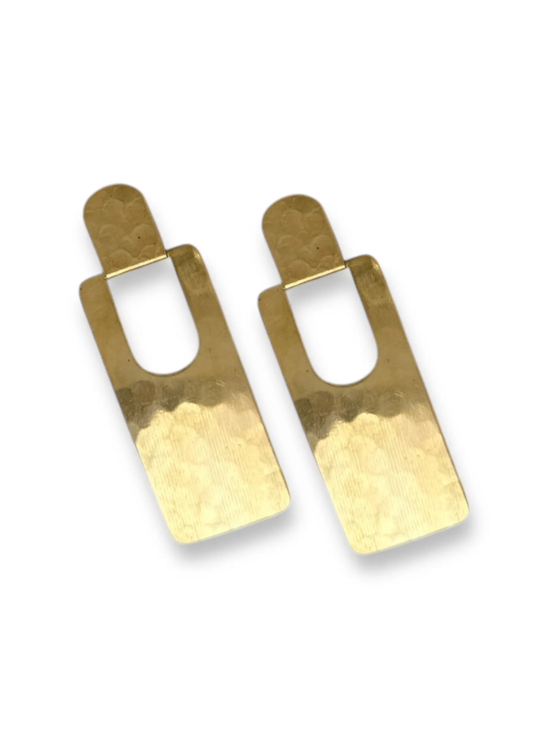 Raw Brass Long Stud