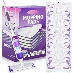 Swiffer Power Mop Pad Refills - 20 Pcs Disposable Wet-Dry Cloths, Multi-Surface Floor Cleaning Replacements for Tile, Hardwood, Home Use
