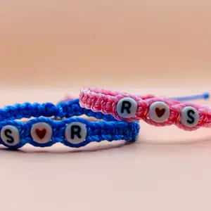 Personalized Initial Couples Bracelet Set for Men and Women, Durable Nylon Material