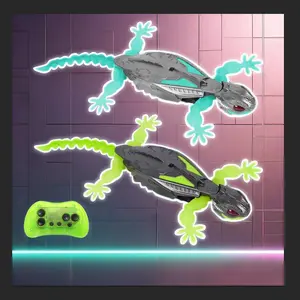 Wall Crawler Gecko, Remote Control Toy, Electric Lizard Toy with LED Glowing Eyes, 360° Spin, Halloween and Christmas STEM Tech Toy Gift foor Kids Gift Idea,, Cool Gifts, Family Fun boys toys age 4-6 cool toys toys for 8 year old boy wall crawler gecko