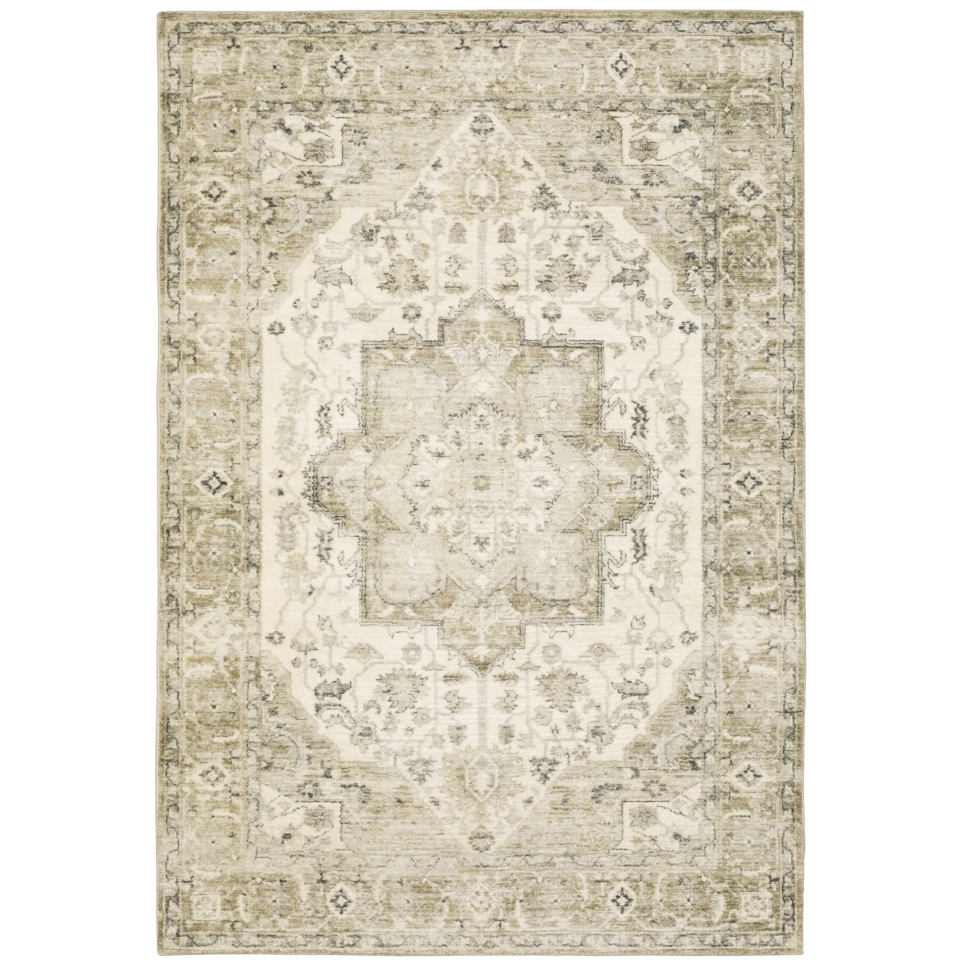 Oriental Weavers Savoy 28108 Tan Ivory Traditional Machine Woven Rugs
