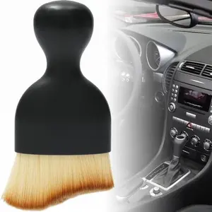 Car Interior Detailing Brush,Soft Bristle Cleaning Brush Car Detailing Brush Dusting Brush,Car Interior Cleaning Tool,Auto Detail Brush Car Dash Duster Brush (Brown), Car Detailing Accessories, Car Cleaning Supplies